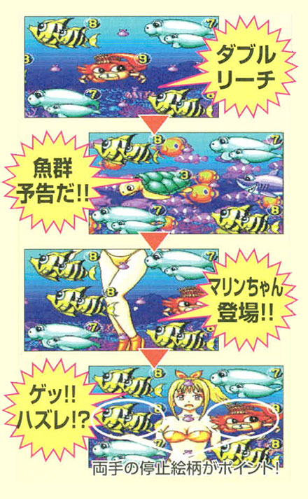 ダブルリーチ→魚群予告→マリンちゃん登場→ハズレ！？